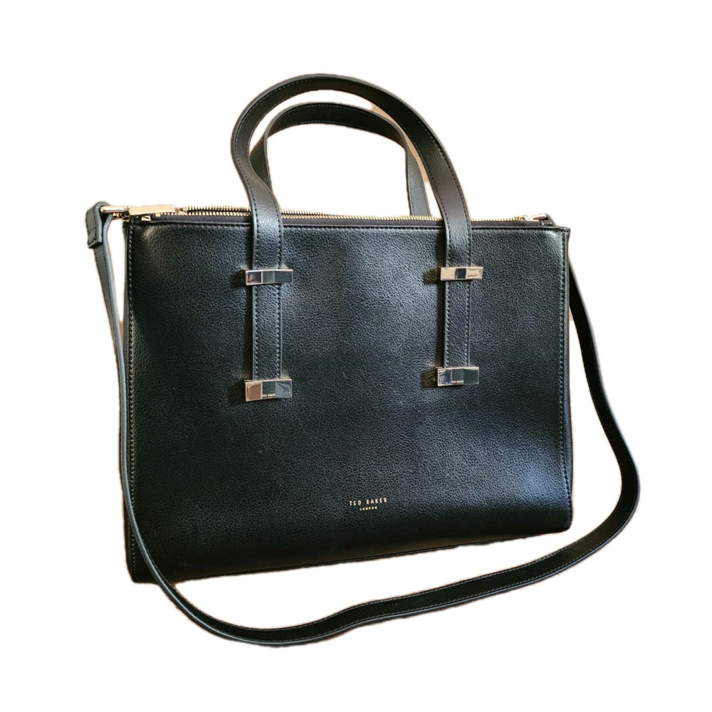 Ted Baker London WXB Judiith Black Tote Bag with detachable strap and Handles